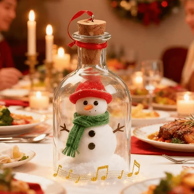 Recordable Christmas Tree in a Bottle, Voice Message In A Bottle Holiday Ornament Keepsake Gift