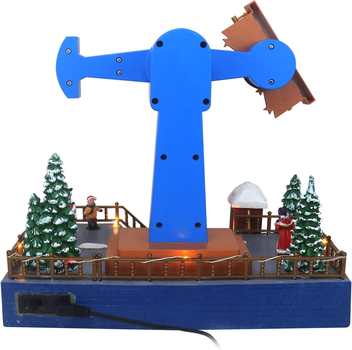 Carnival Pendulum Ride Display Animated Musical Christmas Village Perfect Addition to Your Christmas Indoor Decorations & Holiday Collections