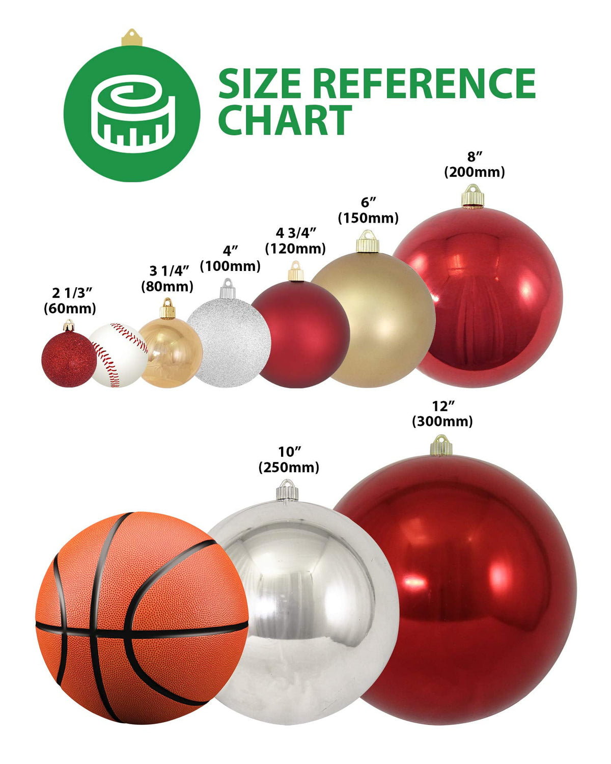 Christmas By Krebs 8" (200mm) Candy Red Ornament, Commercial Shatterproof UV Resistant Plastic Christmas Ball Decoration (Candy Blue, 12 inch (300mm))