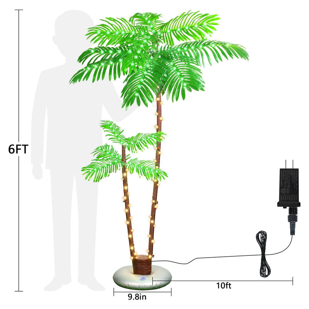 6FT Outdoor Christmas Decorations Decor Lighted Palm Tree
