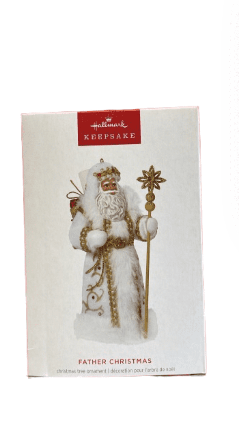  2025 Keepsake Black Father Christmas Ornament New with Box