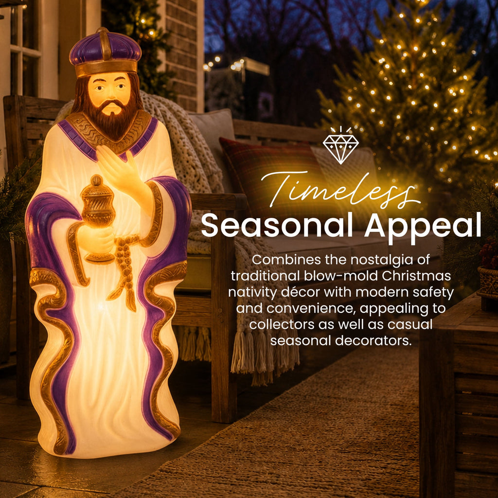 Union Products 74130 39 Inch LED Wiseman #2 Blow Mold Lighted Christmas Decoration