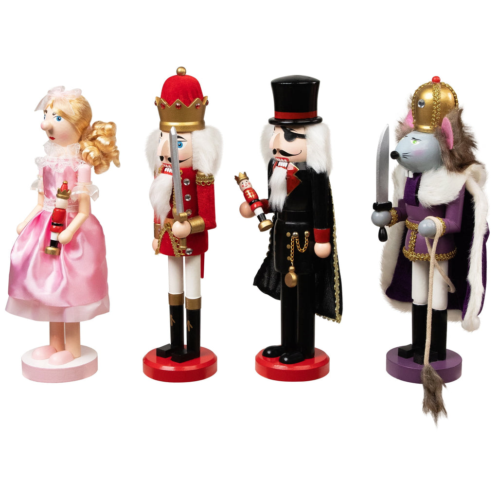Northlight Wooden Nutcracker Suite Ballet Christmas Decorations - Set of 4