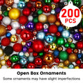 200Pcs Christmas Balls Ornaments for Christmas Tree Shatterproof Xmas Decors Hanging Ball Decorations