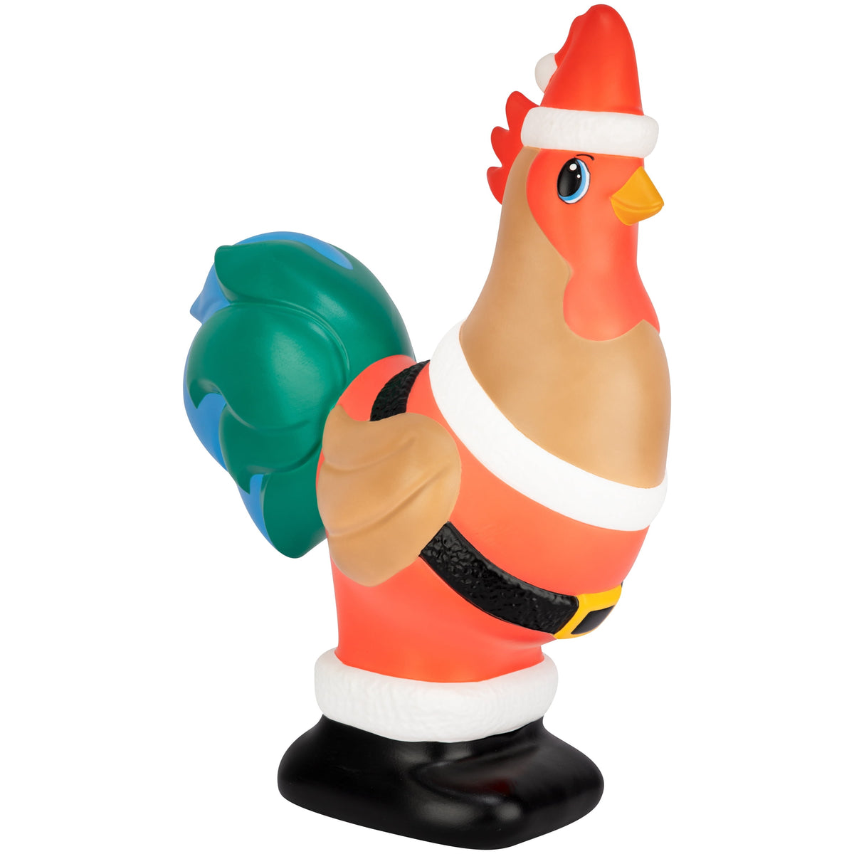 Lighted Blow Mold Rooster Indoor/Outdoor Christmas Decoration, Multicolor, 22.5", by 