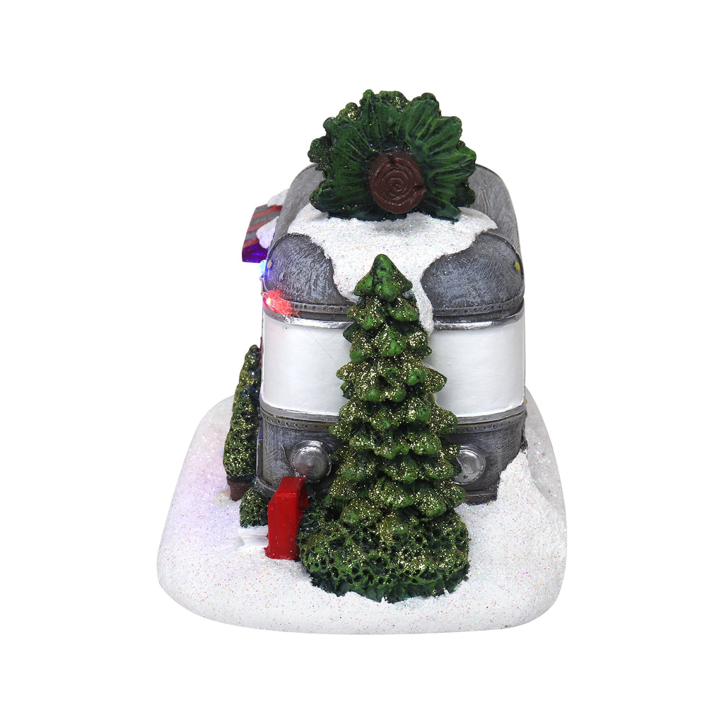 Christmas Village Tabletop RV Camper Pre-lit Winter Snow Village Perfect Addition to Your Christmas Indoor Home Decorations Great Centerpiece for Your Collection