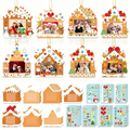 28 Pack Christmas Picture Frame Craft Kits for Kids, Xmas DIY Gingerbread House Candy Photo Craft Christmas Hanging Frame Ornaments for Xmas Tree Holiday Art Decorations Home Class Game Activities