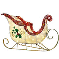 Puleo International 32" Pre-Lit Outdoor Sleigh Christmas Holiday Décor with 120 Warm White Twinkling LED Lights