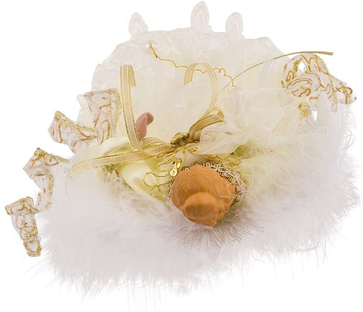 Kurt Adler LED Angel Treetop, 12" Pre-Lit Christmas Tree Decoration