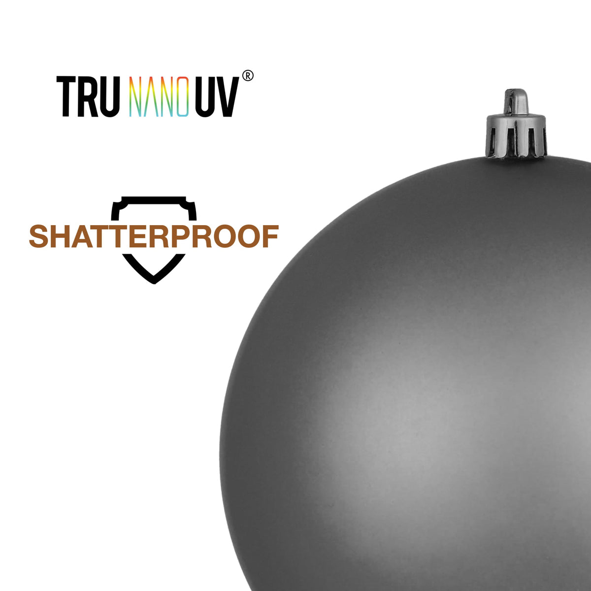 Vickerman 20" Giant Shiny Silver Ball Christmas Ornament, UV Resistant