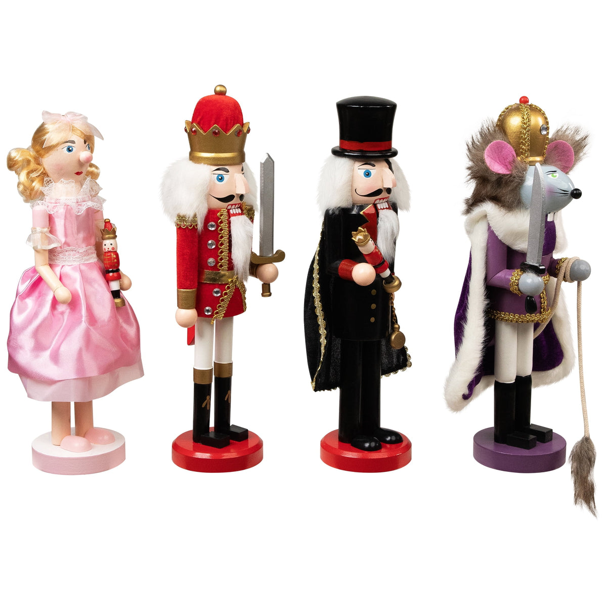 Northlight Wooden Nutcracker Suite Ballet Christmas Decorations - Set of 4