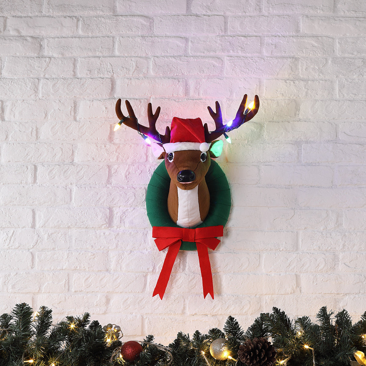  Animated Singing Reindeer Decoration, Red