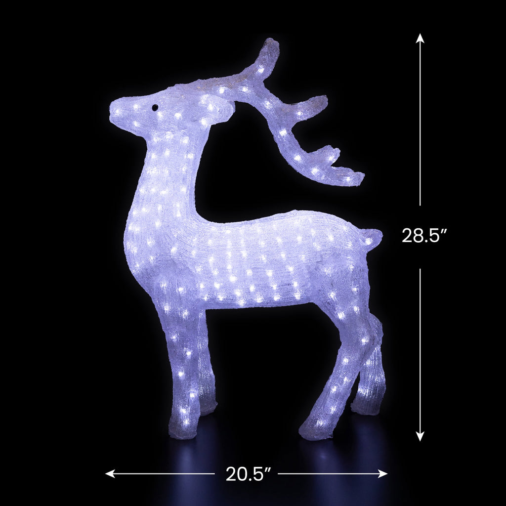 Northlight LED Lighted Commercial Grade Acrylic Reindeer Outdoor Christmas Decoration - 28"