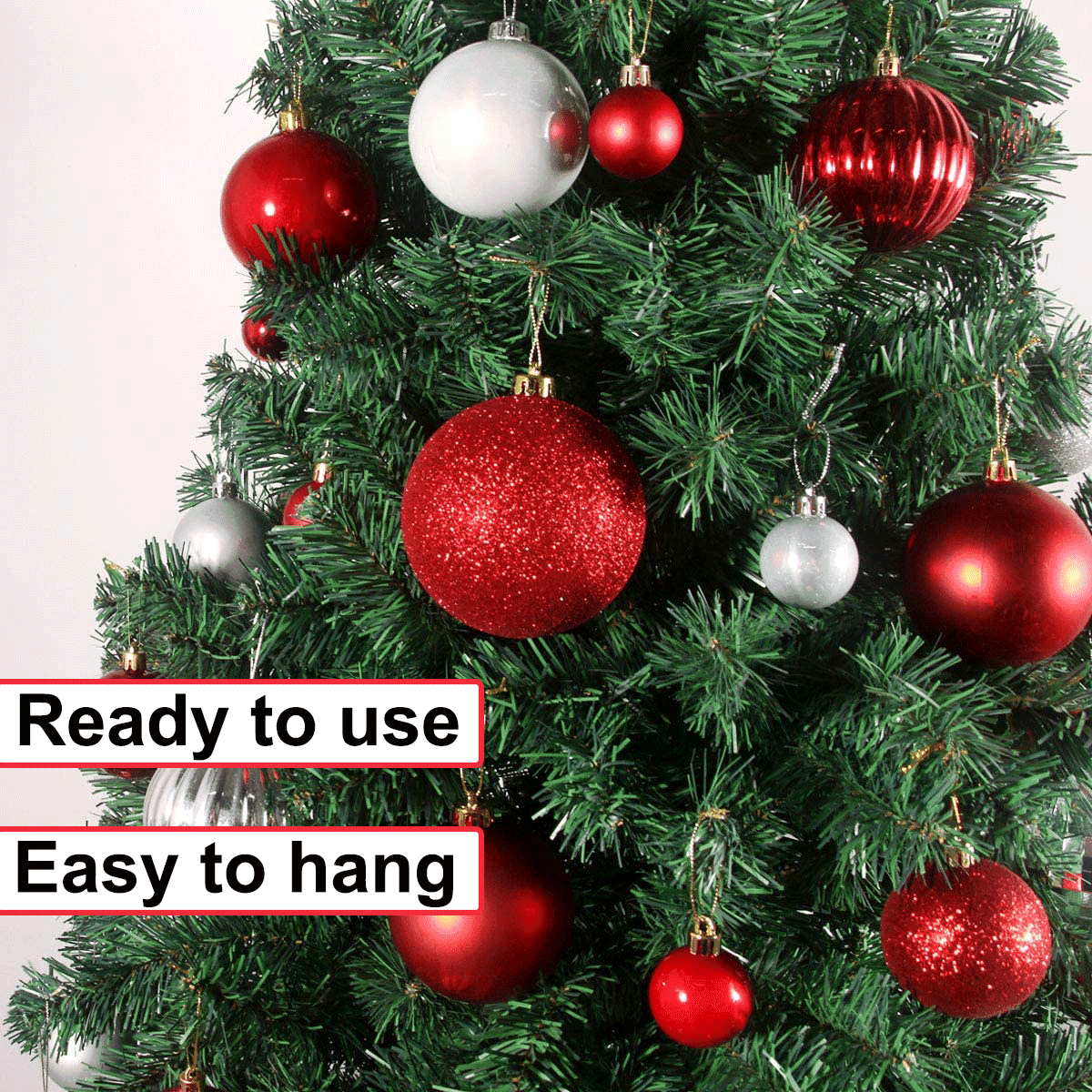 200Pcs Christmas Balls Ornaments for Christmas Tree Shatterproof Xmas Decors Hanging Ball Decorations