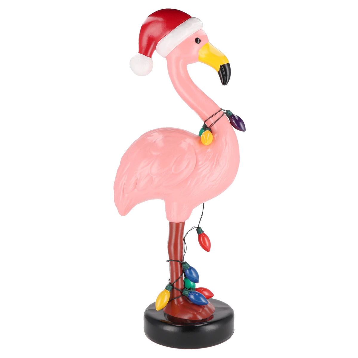 Lighted Blow Mold Flamingo Indoor/Outdoor Christmas Decoration, Multicolor, 32", by 