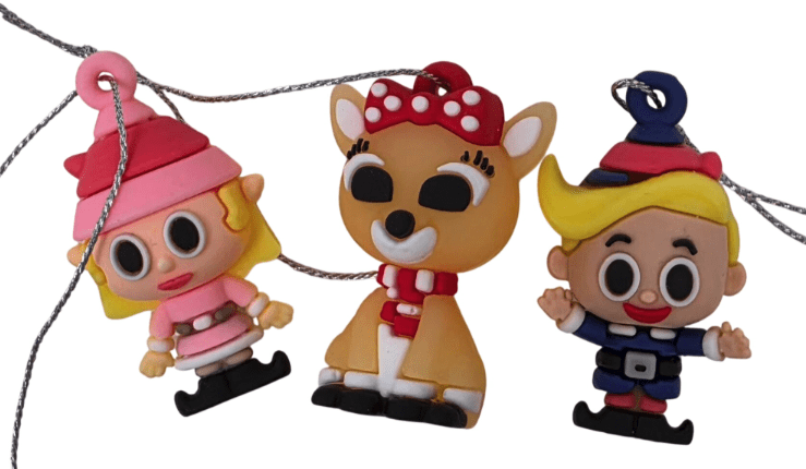 Rudolph the Red Nosed Reindeer Set of 6 Mini Christmas Tree Ornaments