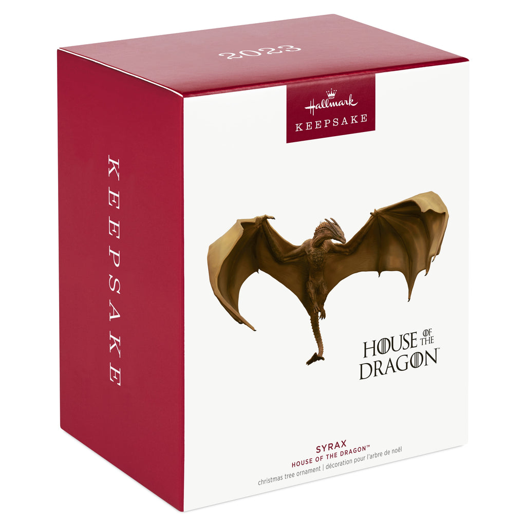  Keepsake Christmas Ornament 2023, House of the Dragon Syrax, Game of Thrones Gifts. .12 lbs.