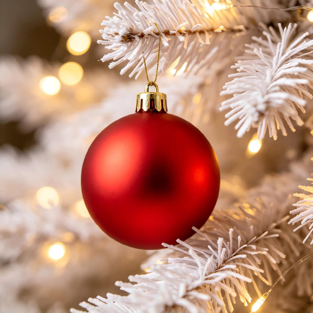 Sddec 18PCS Christmas Balls Ornaments, Shatterproof Plastic, Hanging Strings, for Xmas Tree Wedding Holiday Party Home Decor (Red & Gold)