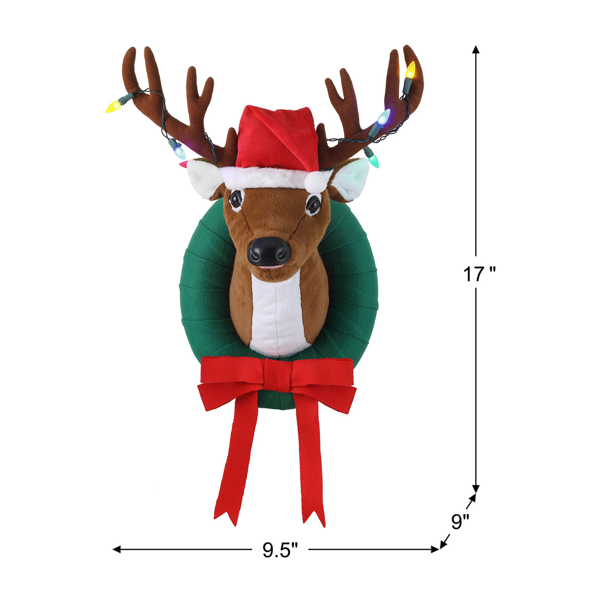  Animated Singing Reindeer Decoration, Red