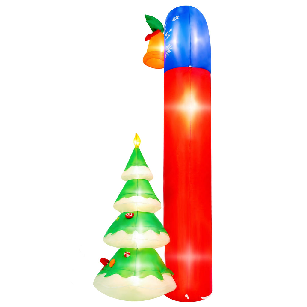Yexmas 8FT Christmas Inflatable Archway with Snowman & Christmas Tree,Blow Ups Xmas Inflatable with LED Lights,Outdoor Decor for Xmas Holiday Party Yard Garden Lawn
