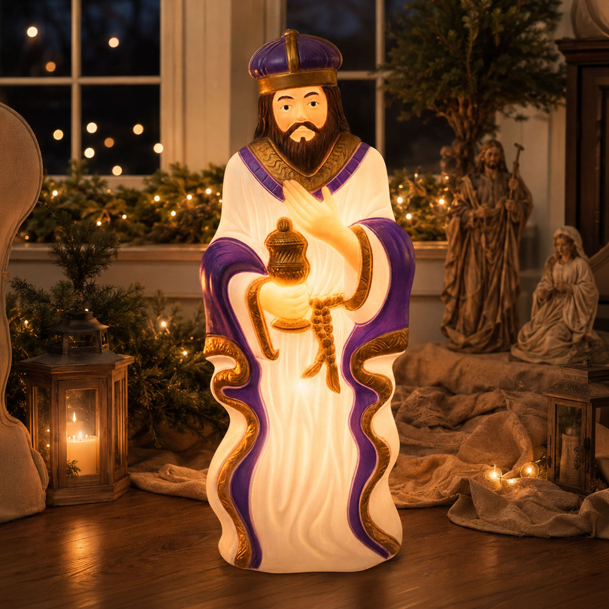 Union Products 74130 39 Inch LED Wiseman #2 Blow Mold Lighted Christmas Decoration