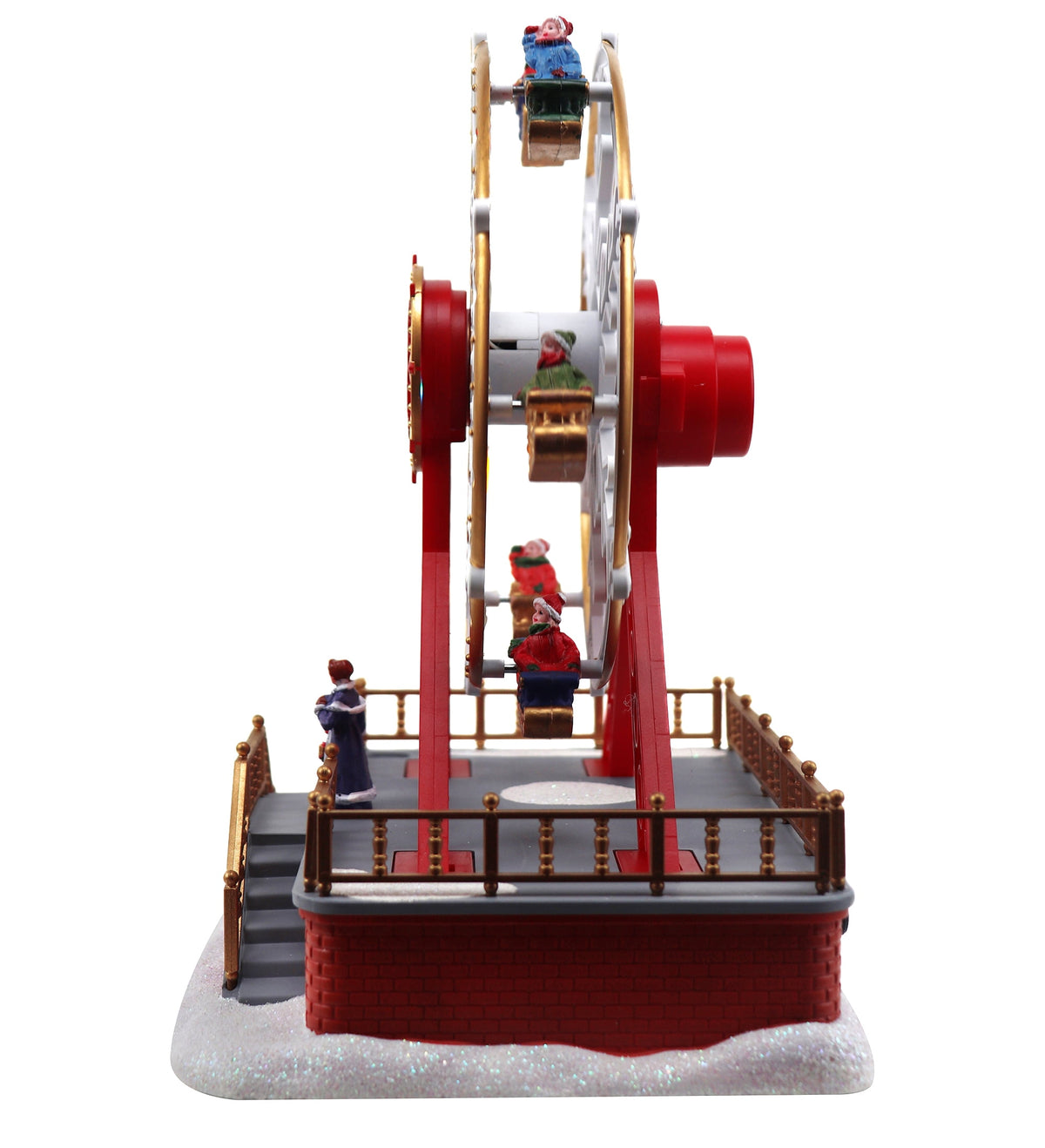 Christmas Ferris Wheel Animated Pre-lit Musical Christmas Village Perfect addition to your Carnival Christmas Decorations & Snow Village Displays 11 in