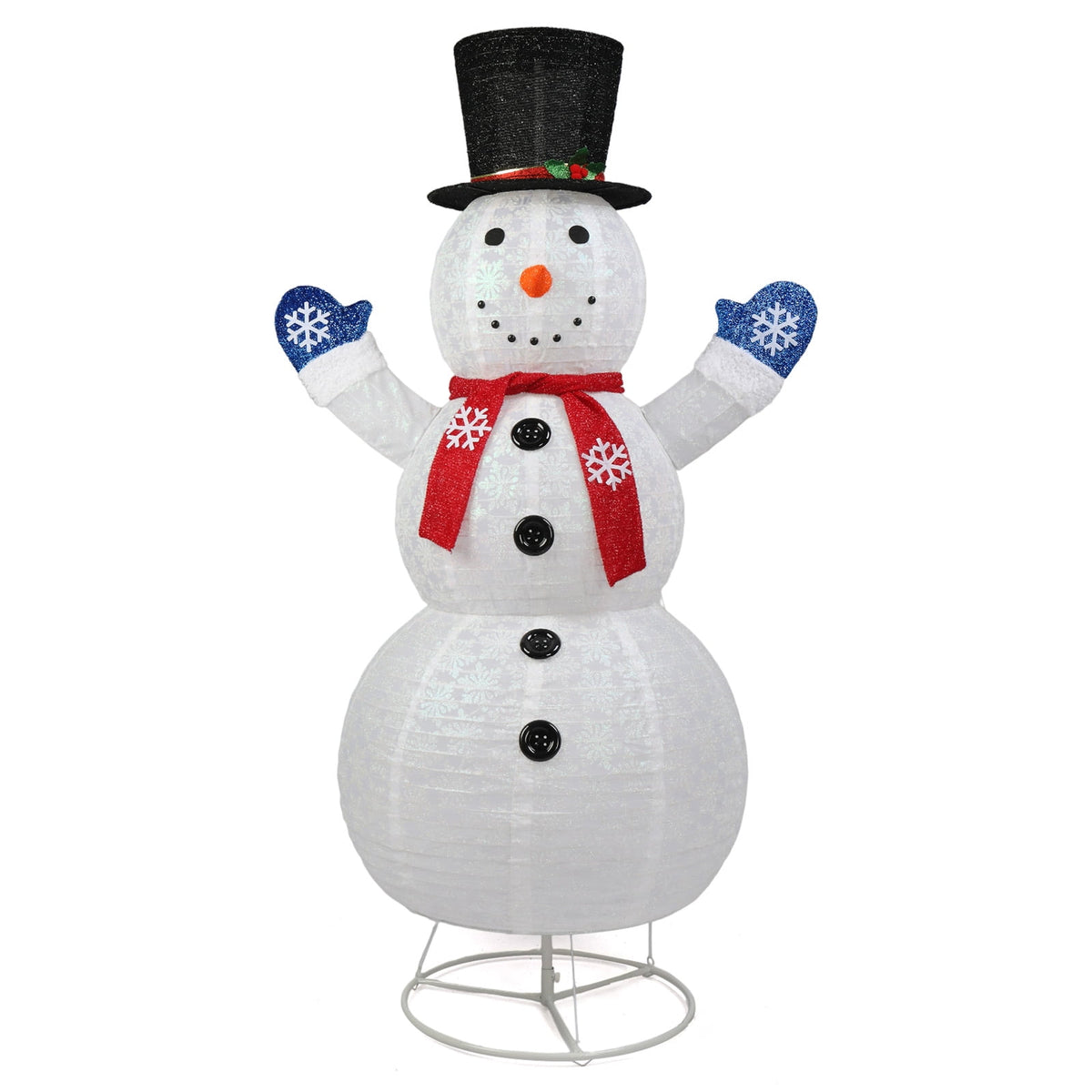 UBesGoo 6ft Lighted Pop-Up Snowman, Christmas Outdoor Decor Holiday Decoration w/ 120 LED Lights,Hat,Scarf