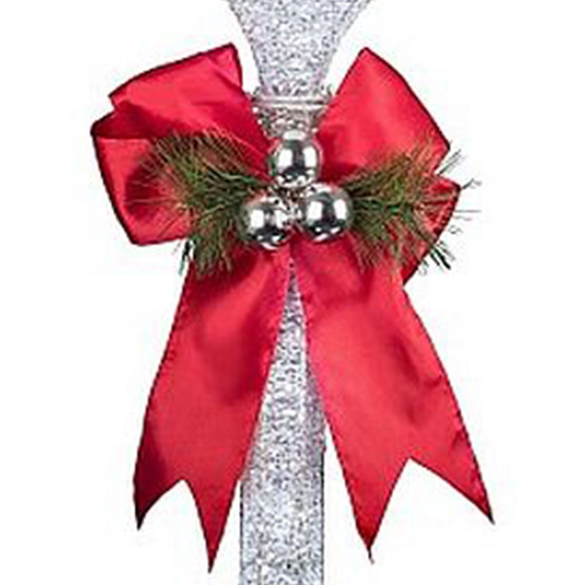 Haute Decor 48 inch tall LED Outdoor Lamppost Christmas Decoration with 50 White LED Lights - Lighted Christmas Decoration for Outside Lawn Decor