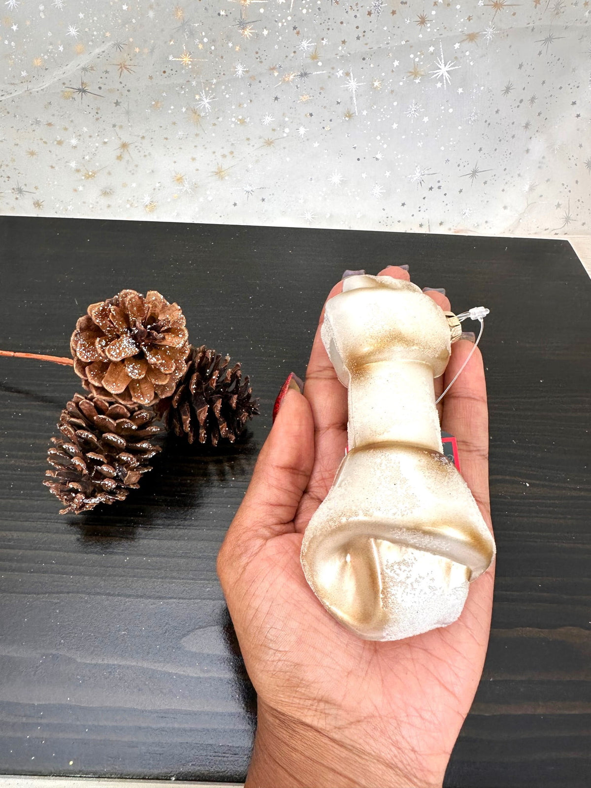Christmas By Krebs Blown Glass Collectible Tree Ornaments (4 3/4" Rawhide Bone)