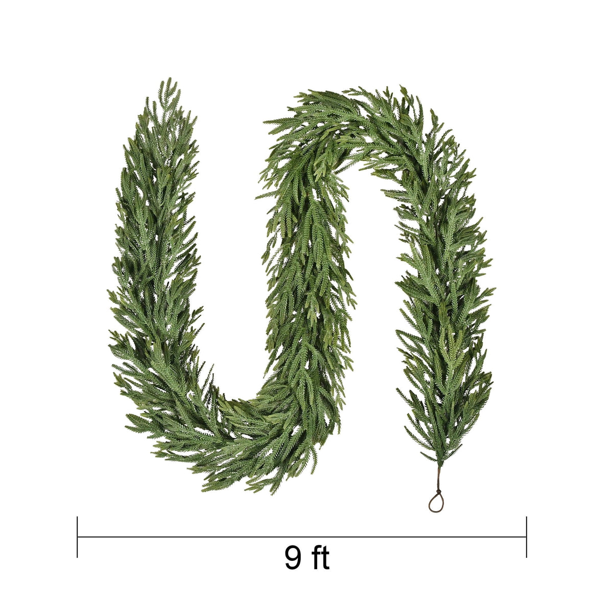  Norfolk Unlit Artificial Christmas Garland, Green, 9'