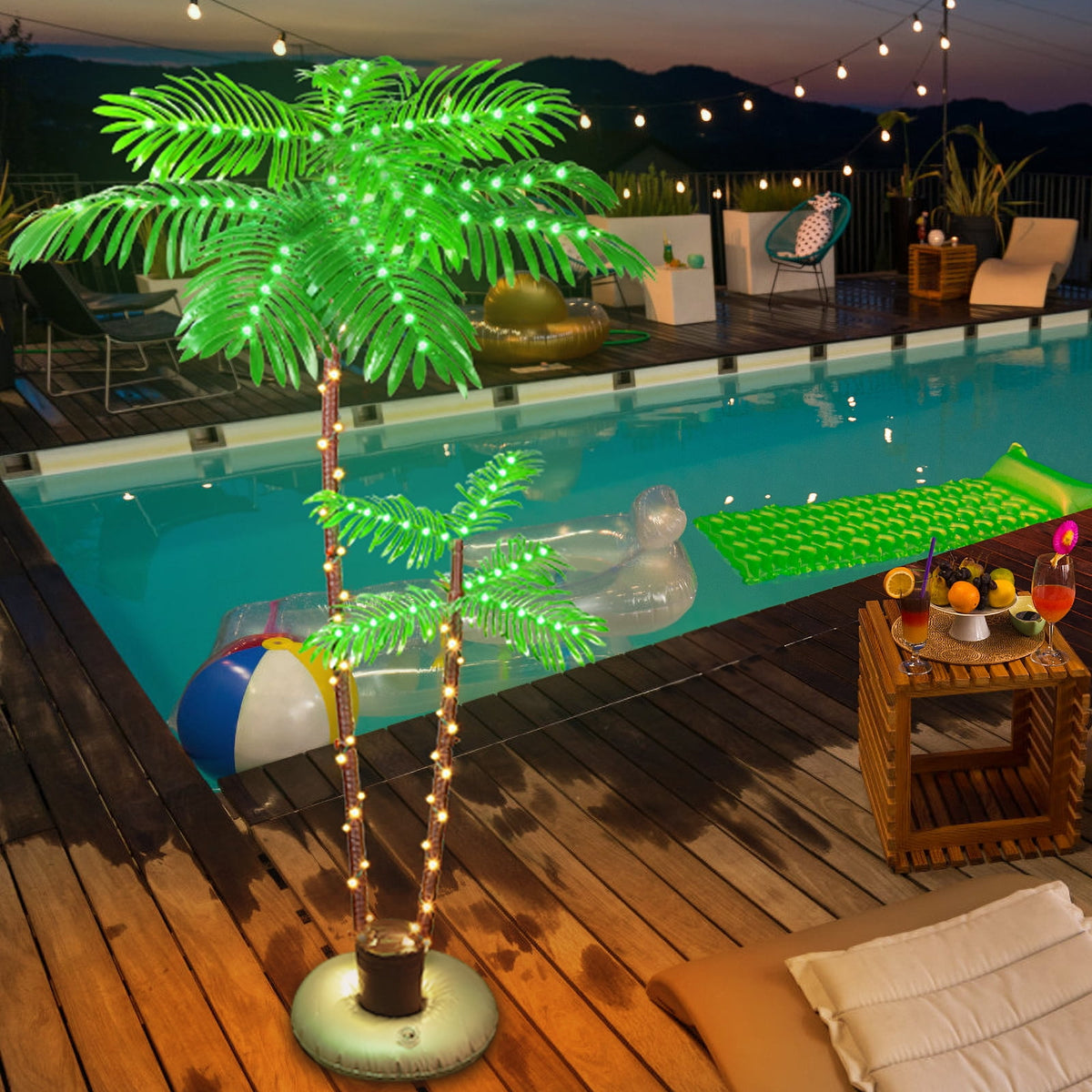 6FT Outdoor Christmas Decorations Decor Lighted Palm Tree