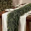  2Pcs 6FT Artificial Christmas Cedar Garland, Realistic Faux Cypress Greenery Garland for Mantel, Stair Railing, Christmas Tree, Perfect Choice for Xmas Decoration