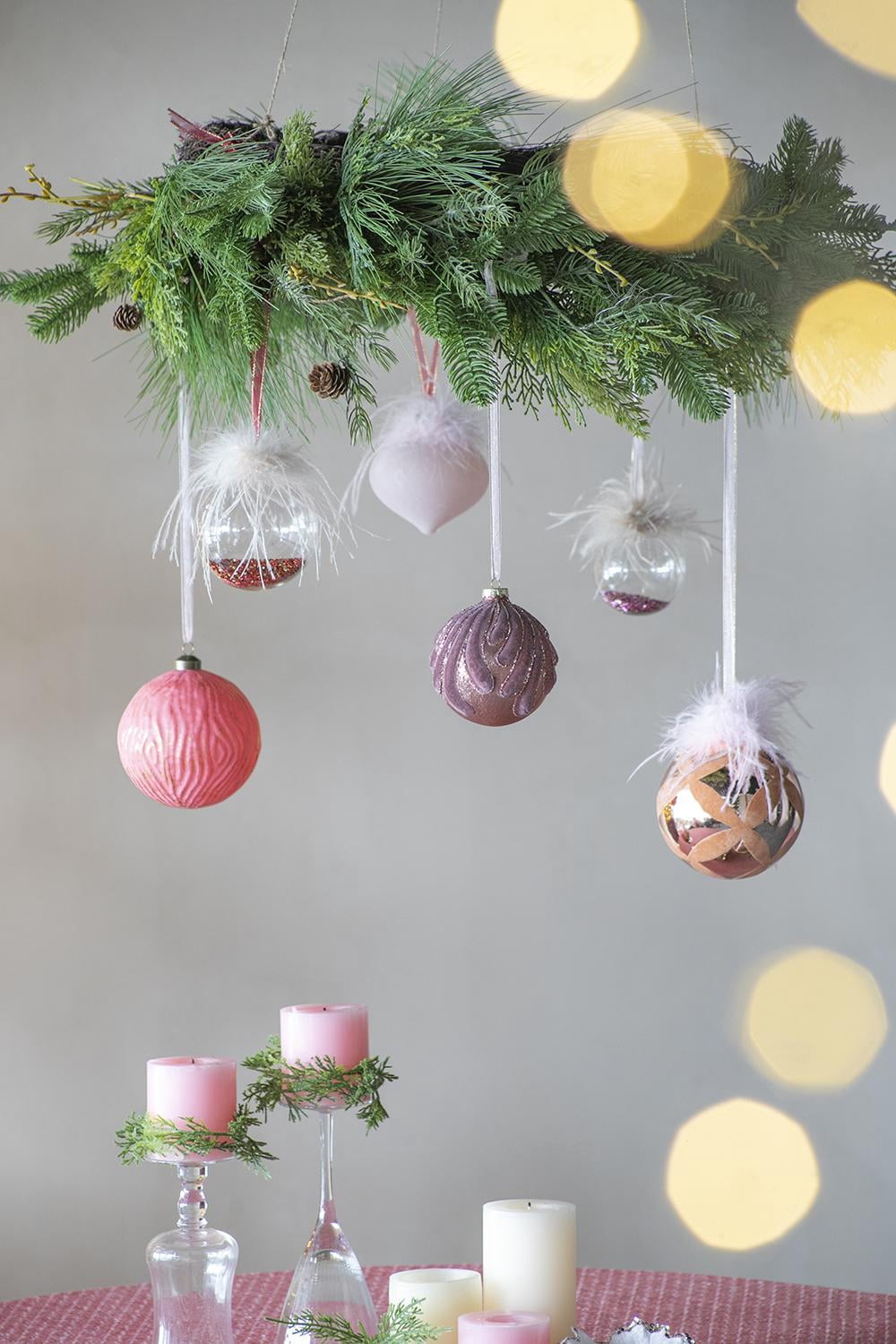 Set of 6 Christmas Ball Ornaments, Glass Decorative Hanging Ball Christmas Tree Ornaments for Holiday Party Decorations, D3.9"