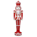 Lighted Blow Mold Candy Nutcracker Indoor/Outdoor Christmas Decoration, Red and White, 72", by 