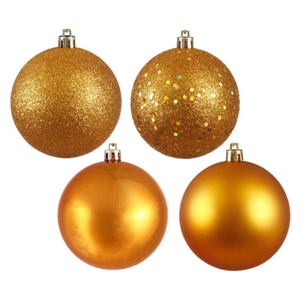 Vickerman 6" Silver 4-Finish Ball Ornament Assortment, 4 per Box