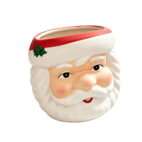 Clearance! 8" Christmas Blow Molds Santa Candy Bowl, Christmas Decorations Indoor Outdoor, Santa Claus Figurines