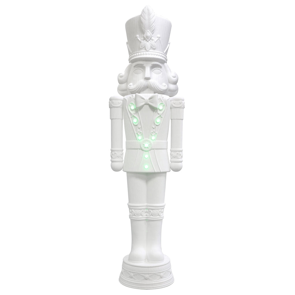 Giant Paint-it-Yourself Light-Up LED Nutcracker Christmas Decoration, White, 6.25', by 