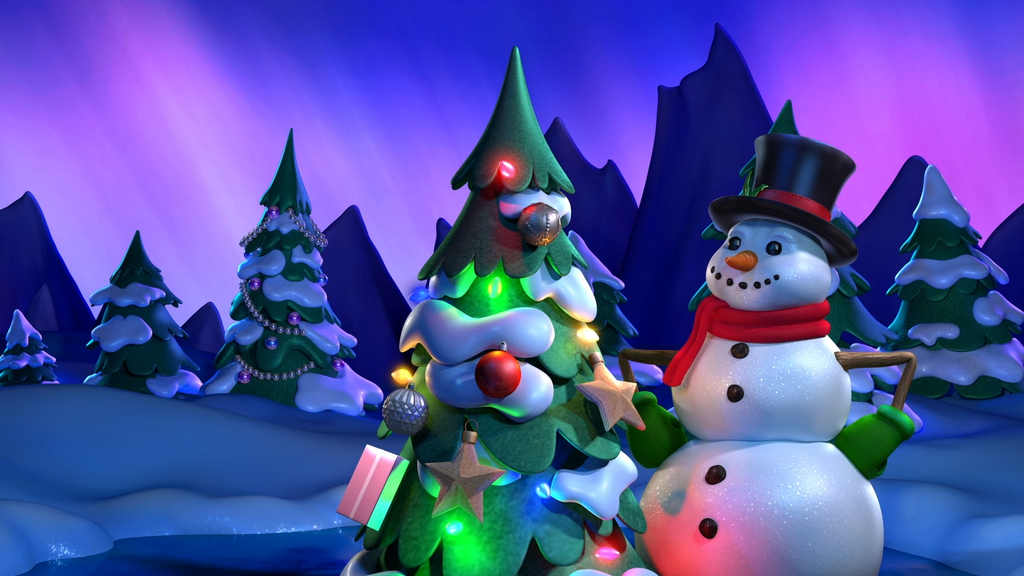 Christmas Digital Decoration on USB Includes 7 AtmosFX Video Effects for Christmas