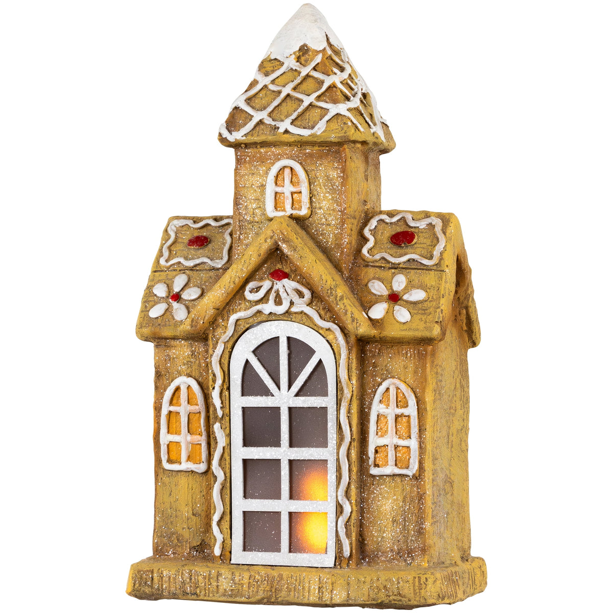 Northlight LED Lighted Gingerbread House with Icing Accents Christmas Decoration - 16"