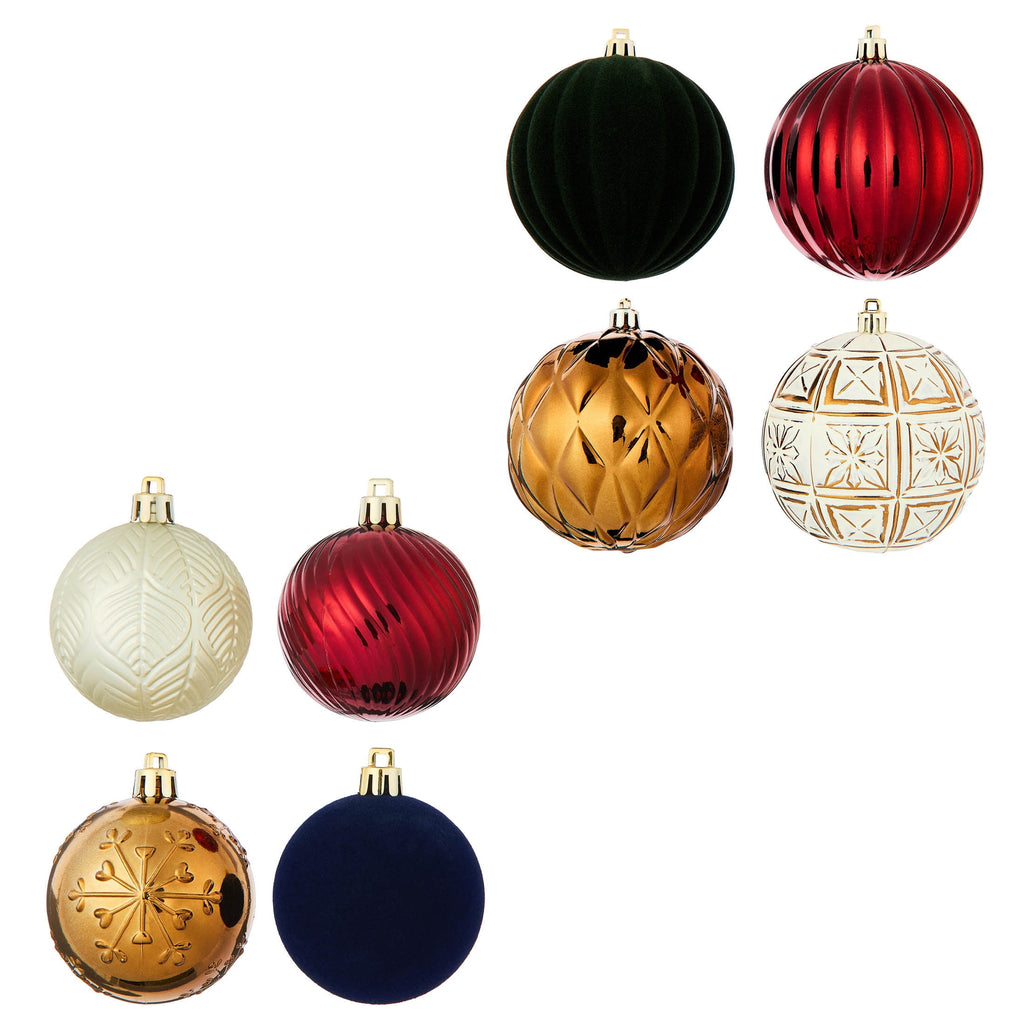  62-Count Multicolor Shatterproof Christmas Ornaments