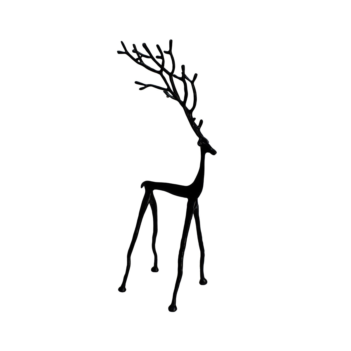  Black Metal Reindeer Decor, 26 in