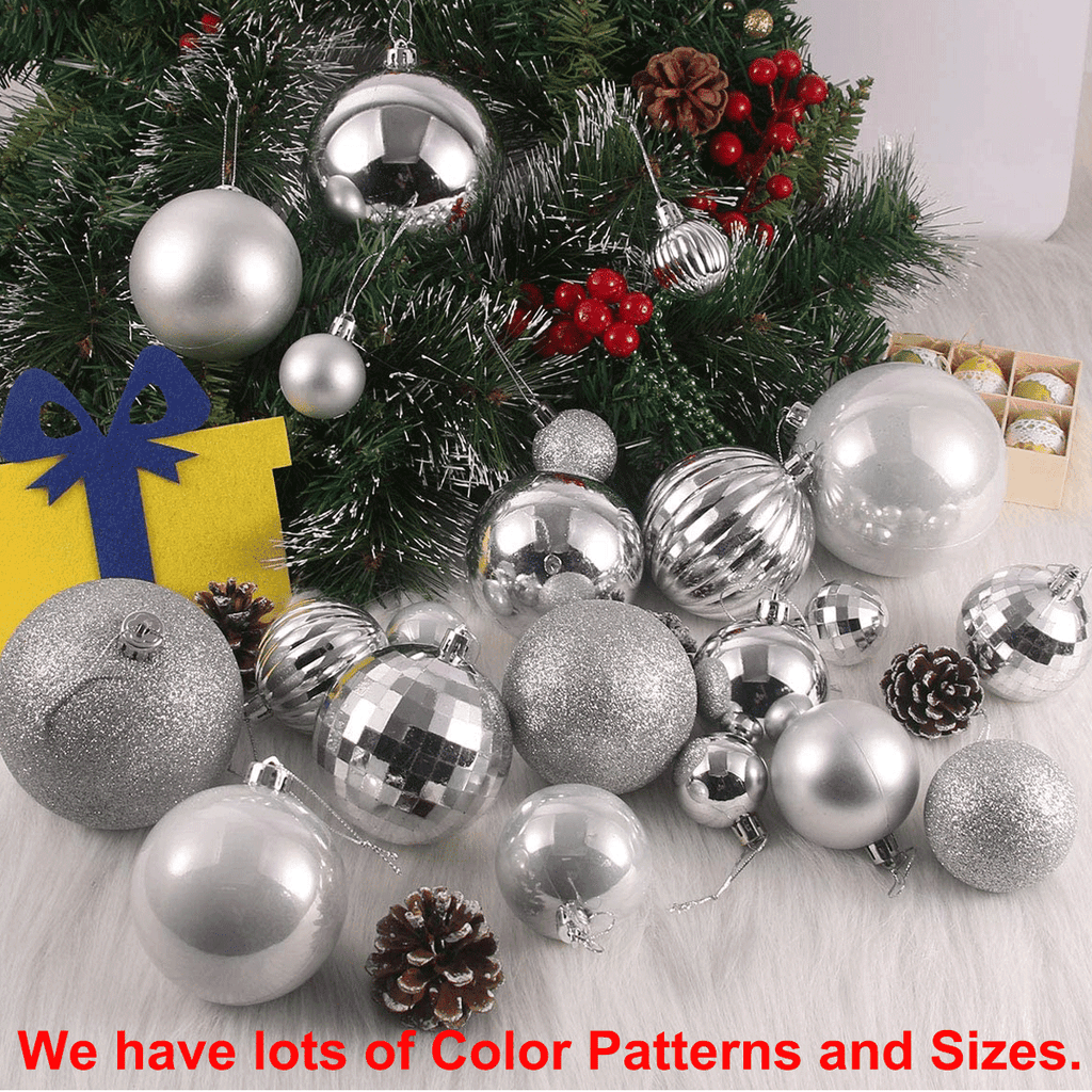 200Pcs Christmas Balls Ornaments for Christmas Tree Shatterproof Xmas Decors Hanging Ball Decorations