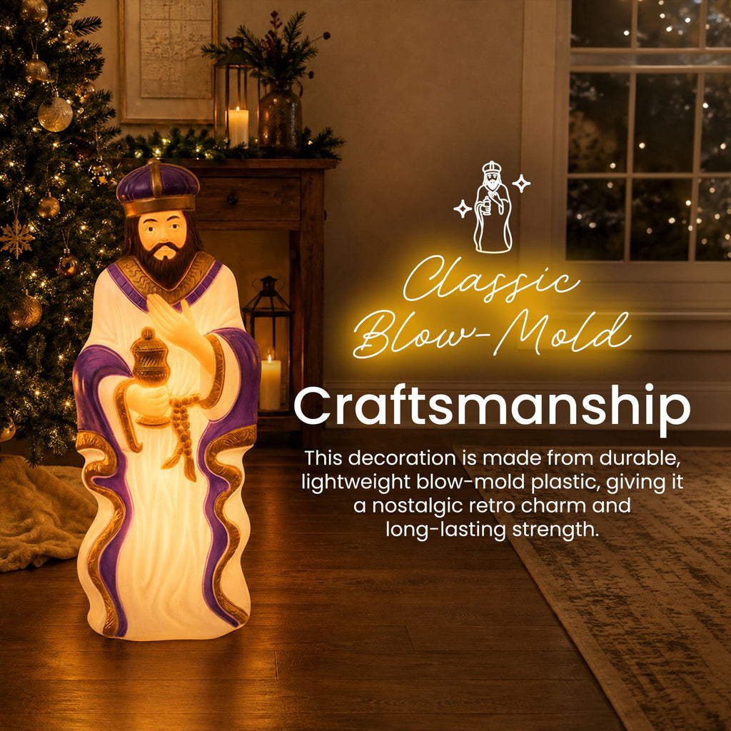 Union Products 74130 39 Inch LED Wiseman #2 Blow Mold Lighted Christmas Decoration