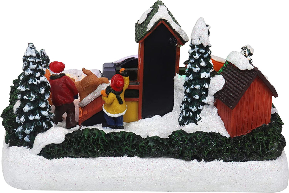 Christmas Dog Park Tabletop Display LED Lighted Christmas Village Perfect Addition to Your Christmas Indoor Decorations & Holiday Collections