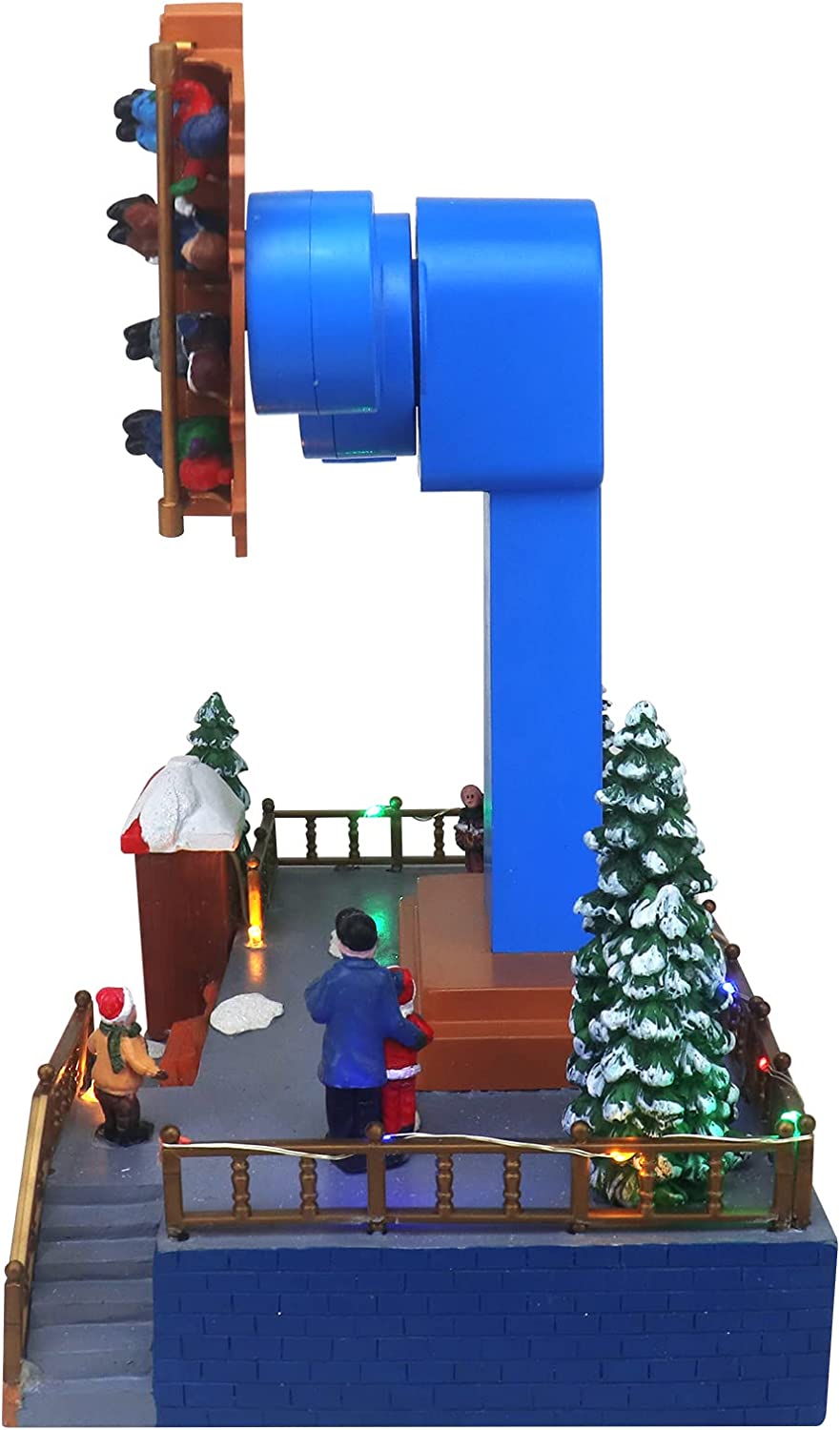 Carnival Pendulum Ride Display Animated Musical Christmas Village Perfect Addition to Your Christmas Indoor Decorations & Holiday Collections