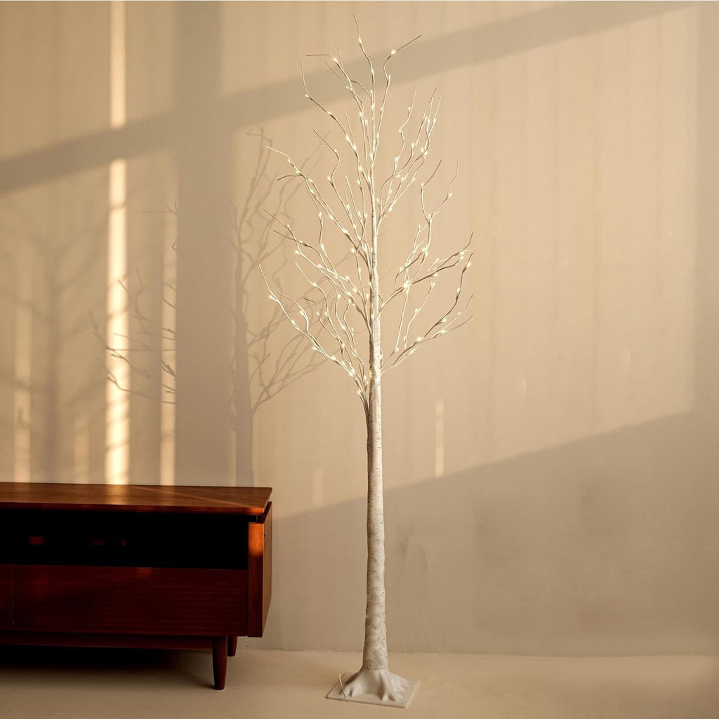 NOWSTO Birch Tree Lights, Set of 3 (4FT, 6FT, 8FT), 440 Warm White LED Lights with Timer Function, Christmas Outdoor Decor for Garden Patio Yard, Indoor Christmas Decorations for Home Bedroom Party