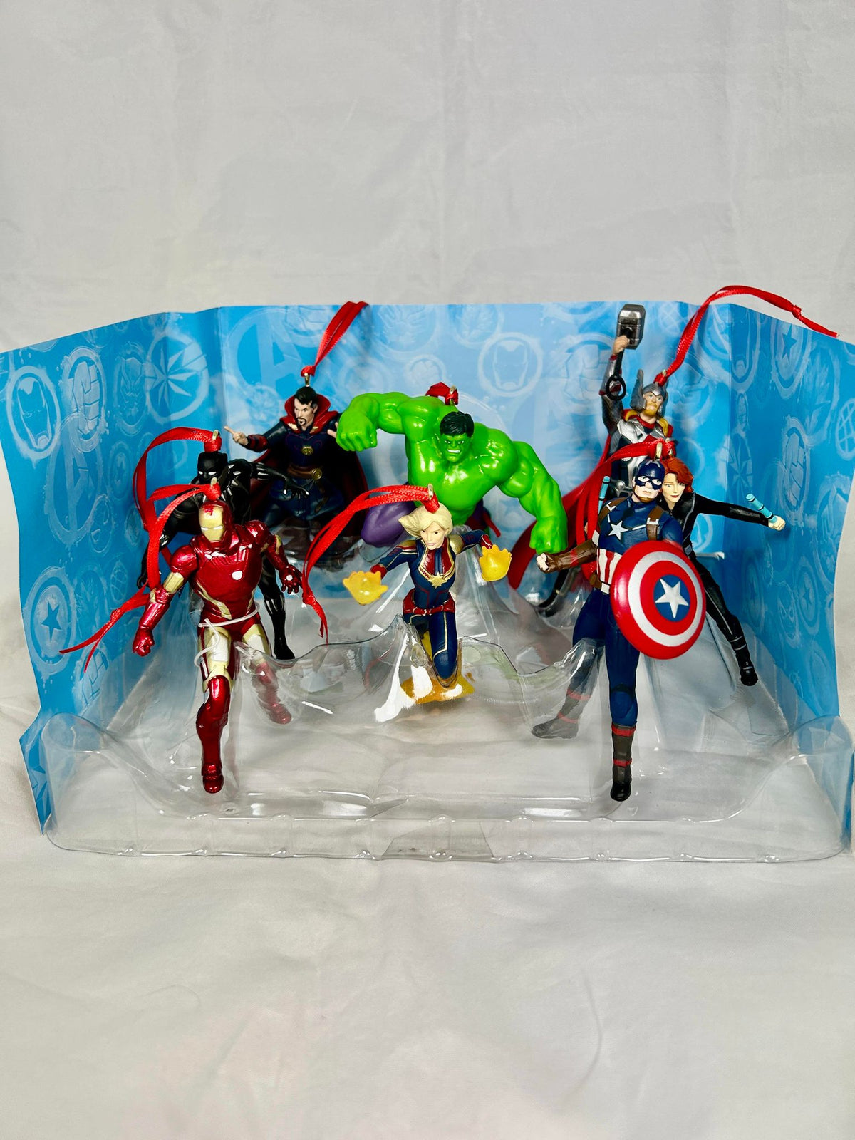  Avengers Christmas Ornament 8pc Custom Set - Marvel Holiday