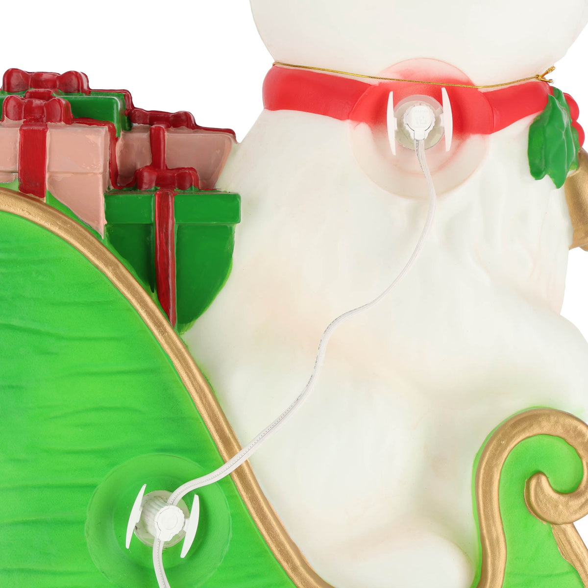 Lighted Blow Mold Cat in Sleigh Indoor/Outdoor Christmas Decoration, Multicolor, 24", by 