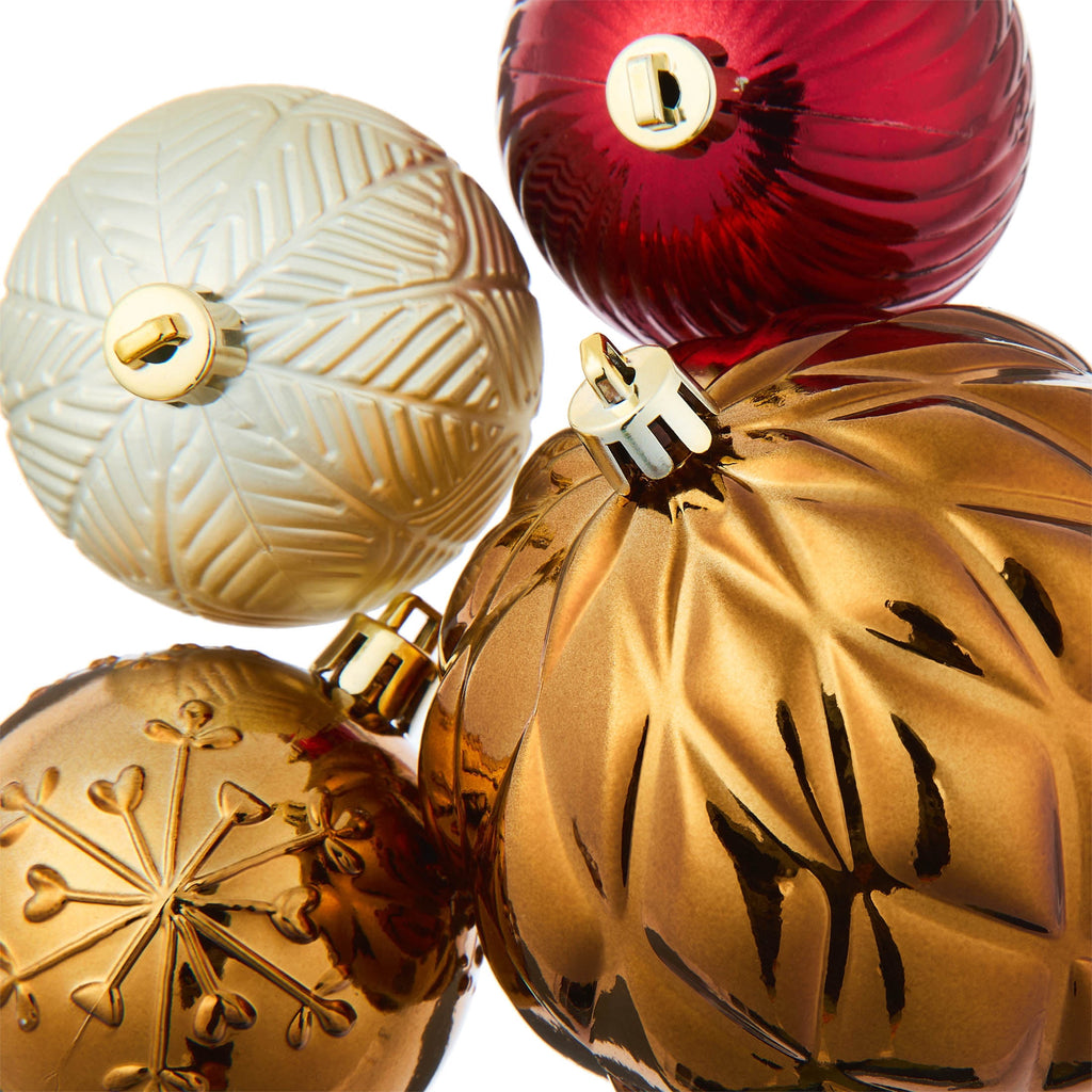  62-Count Multicolor Shatterproof Christmas Ornaments