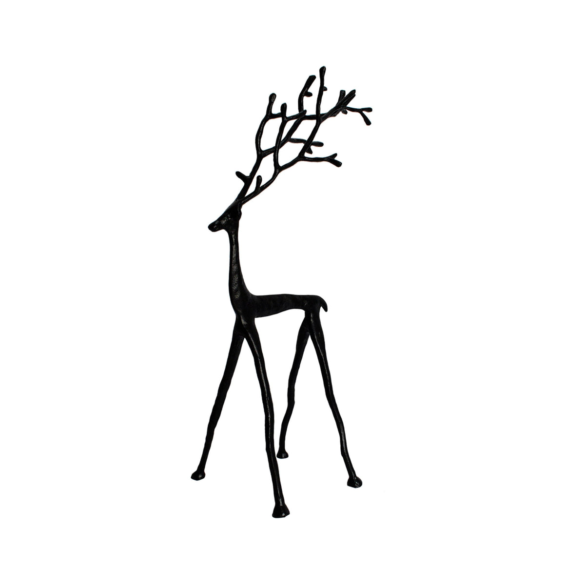  Black Metal Reindeer Decor, 26 in